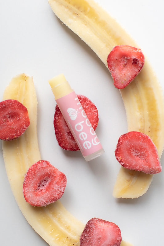 Moody Bee Beeswax Lip Balm - strawberry banana