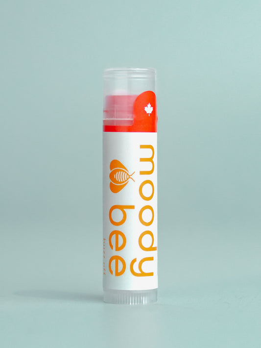 "buzz off" tinted lip balm