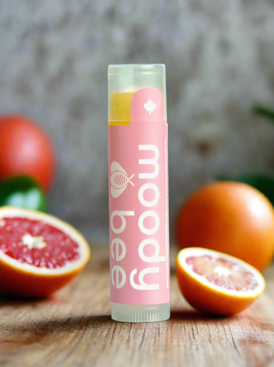Moody Bee Beeswax Lip Balm - pink grapefruit