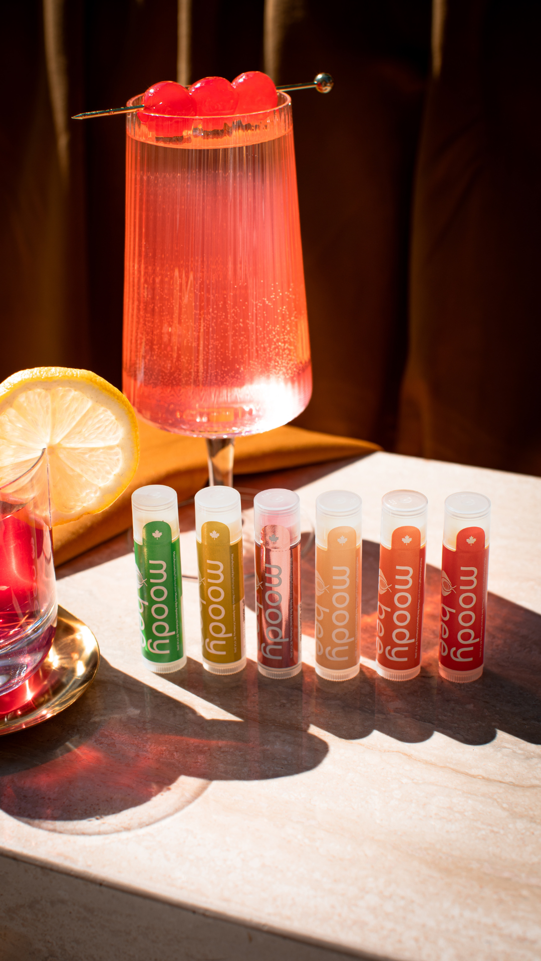 Moody Bee Beeswax Lip Balm - happy hour collection