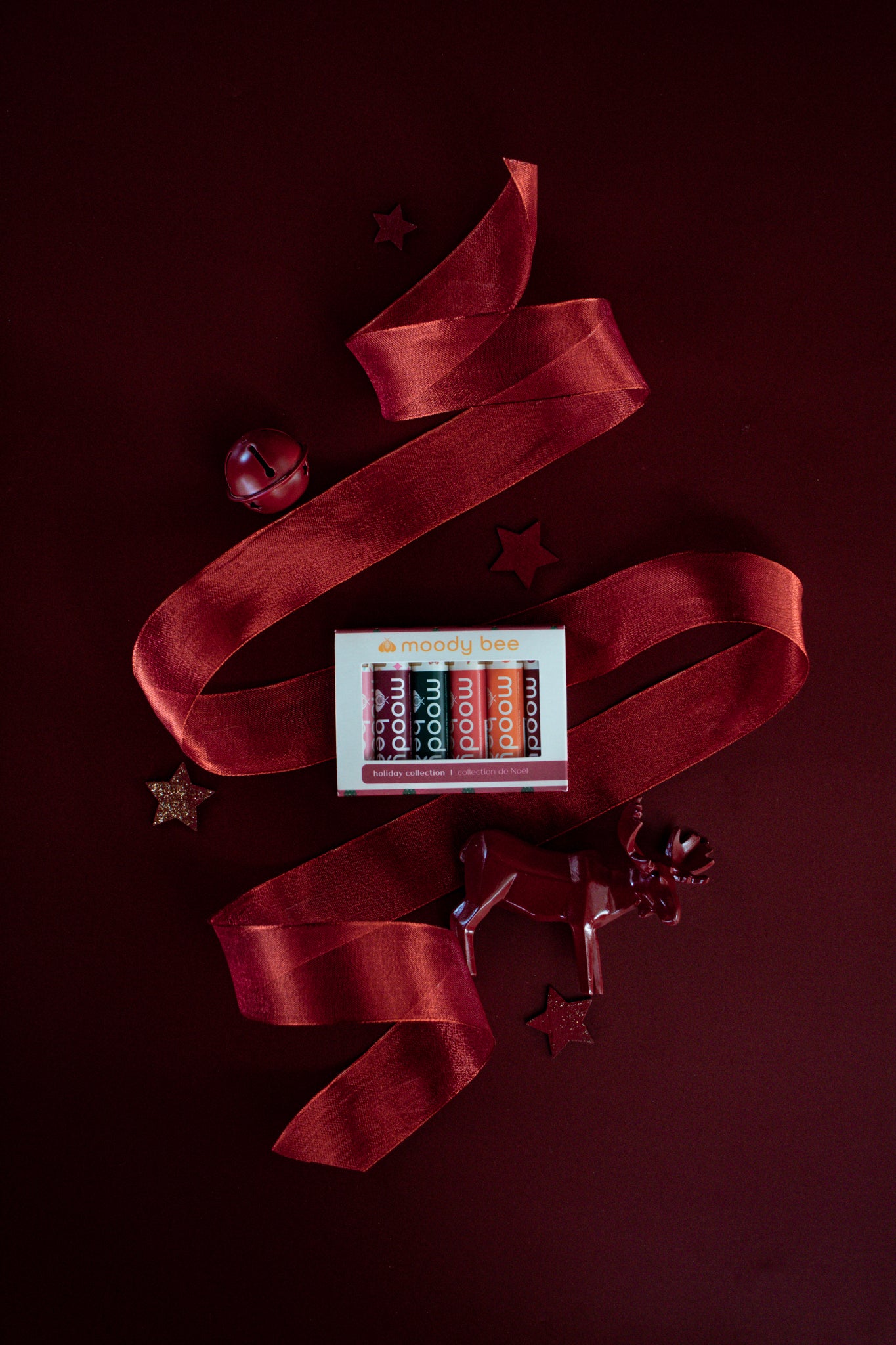 moody bee holiday collection box lip balm