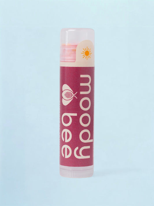 Moody Bee Beeswax Lip Balm - sunseeker pink shimmer