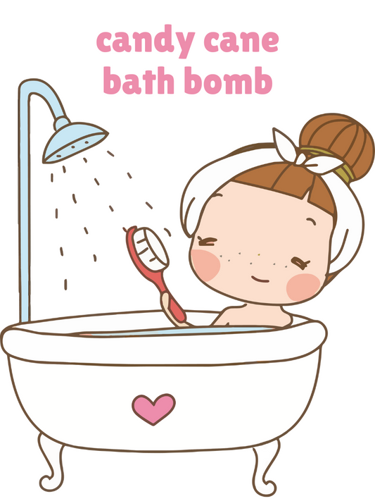 large candy cane bath bomb