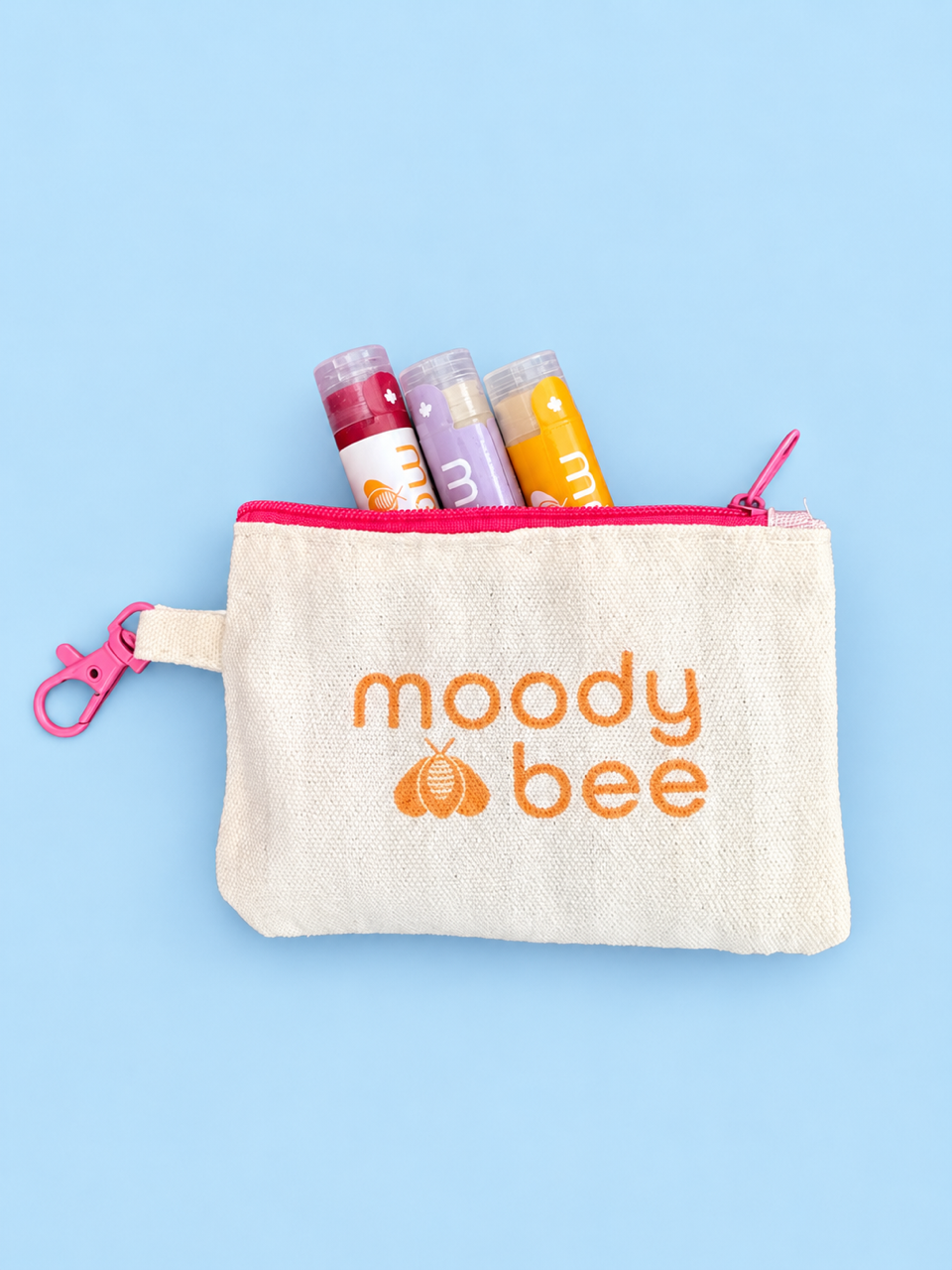 moody bee lip balm case