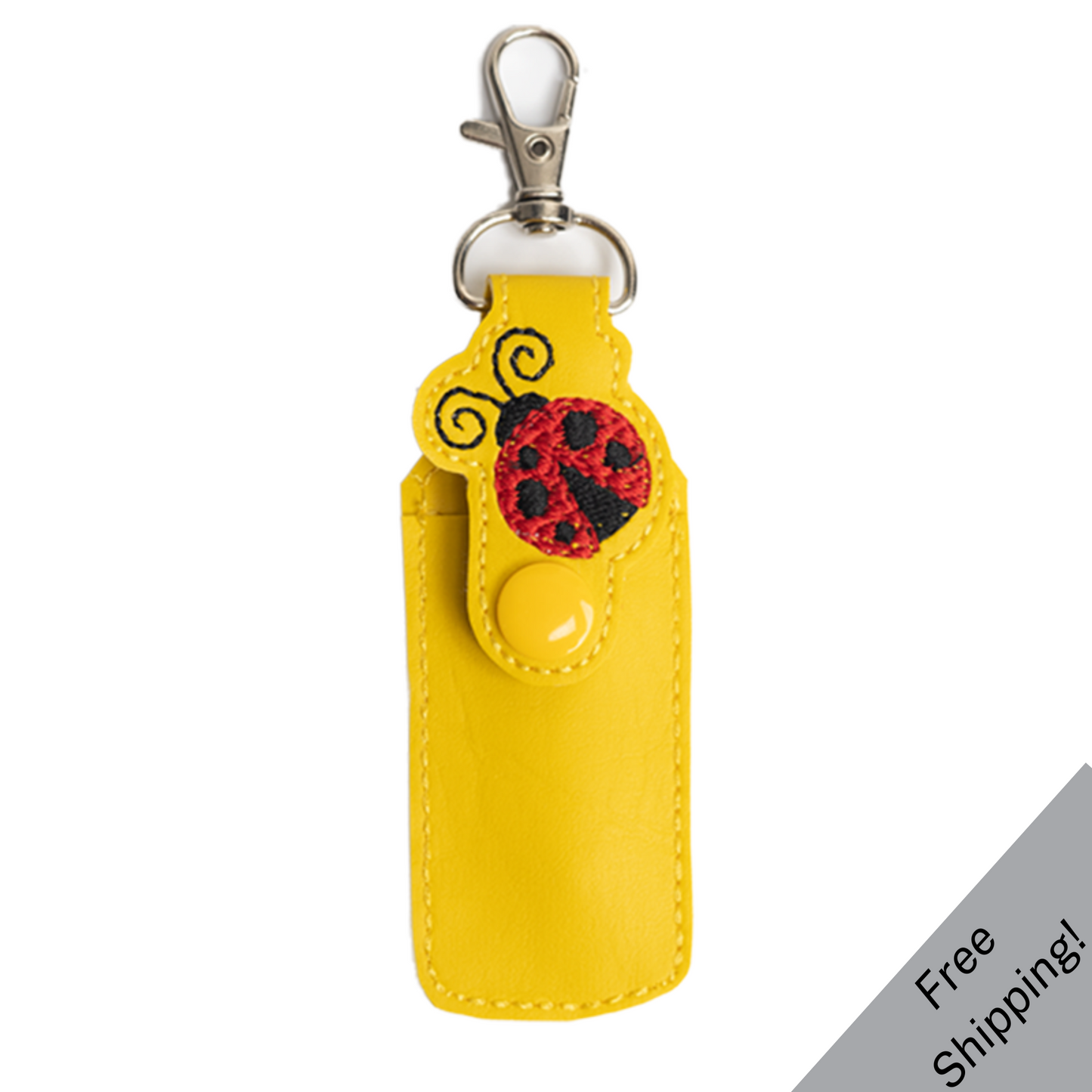 moody bee ladybug lip balm case